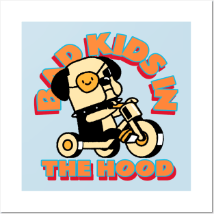 Biker Babies riding young! Posters and Art